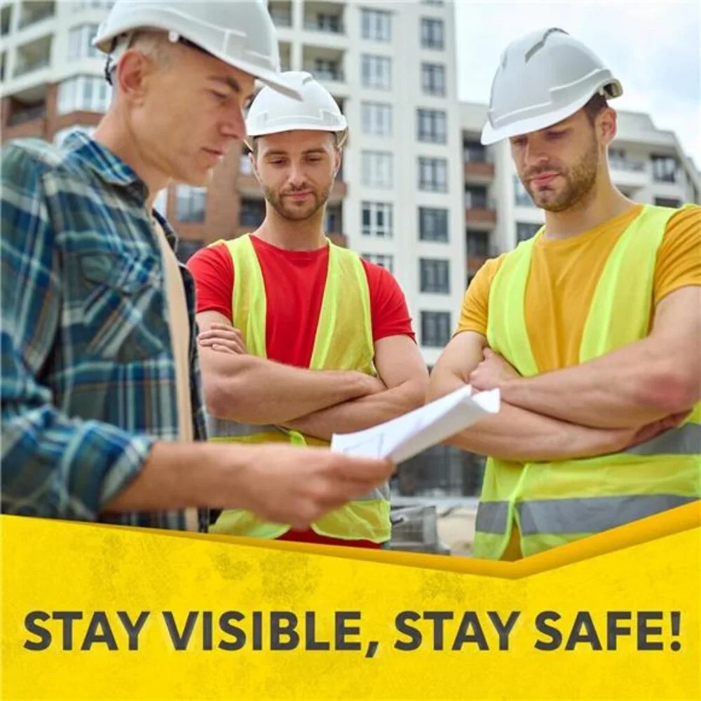 New Safety Vests 10 Pack - Yellow Reflective High Visibility, Hi Vis
